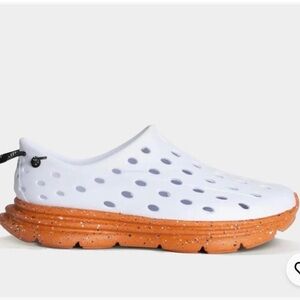 Kane Footwear Revive Active Recovery Shoes White Brown Speckled Slip On M8/W10